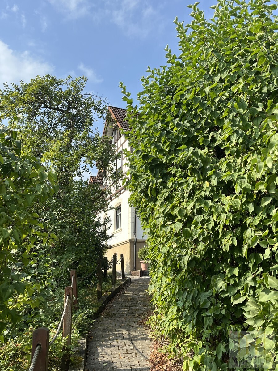 Aufgang zur rechten Hausseite