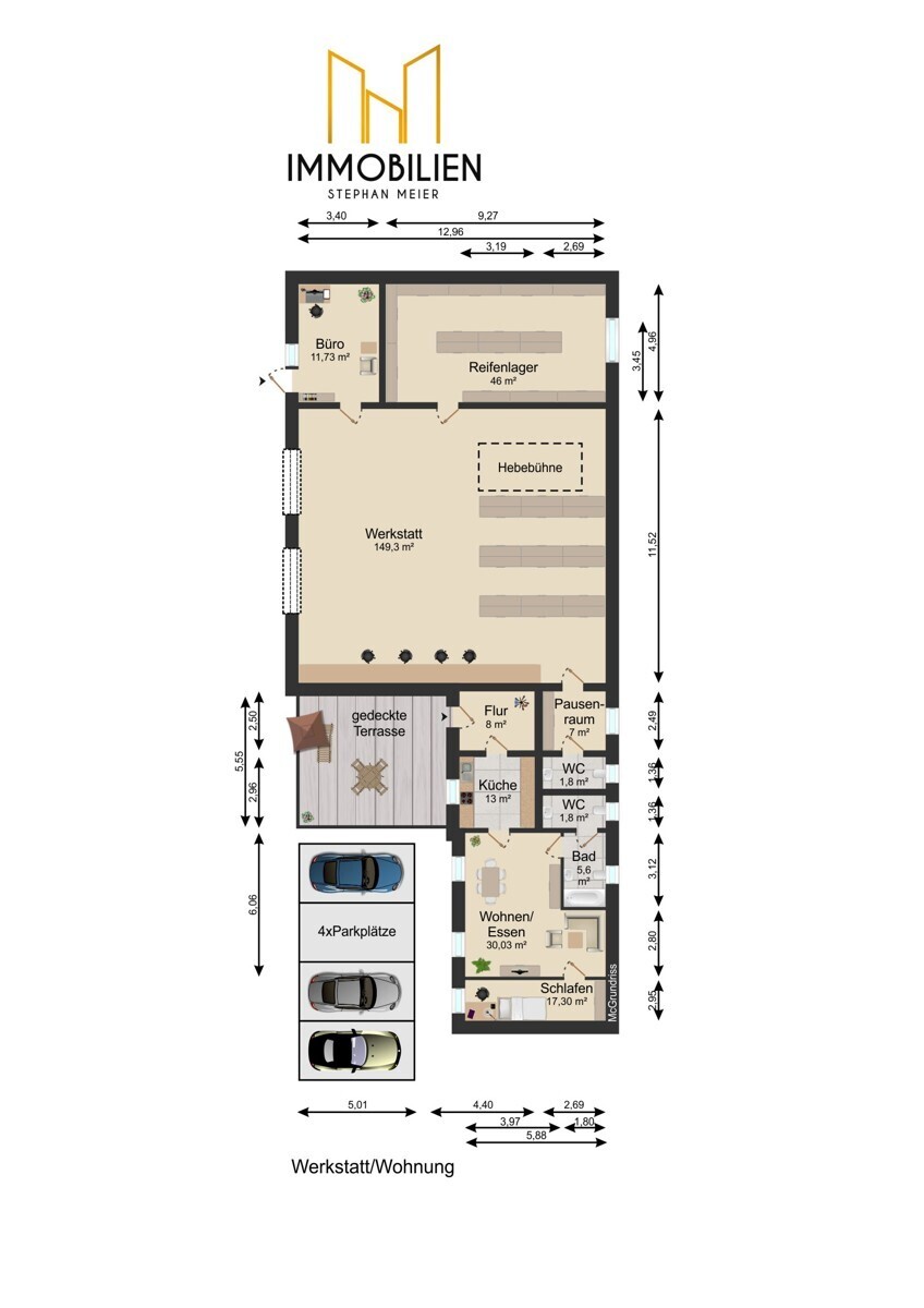 Werkstatt und Wohnung 