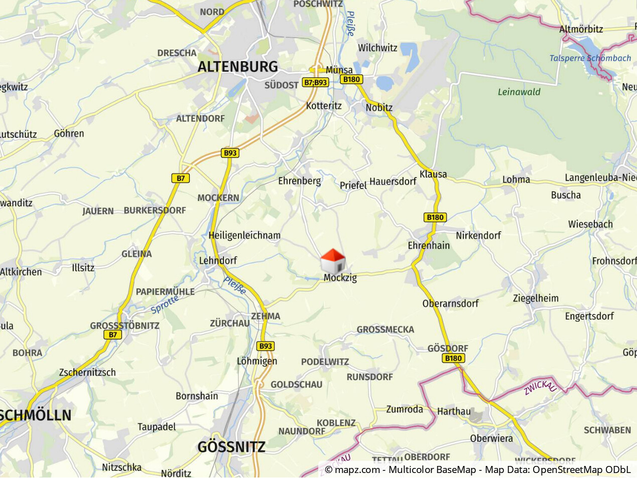 Geolyzer Kartenausschnitt