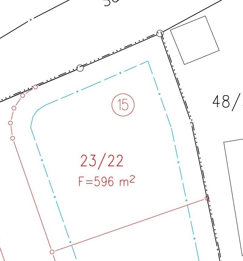 Ausschnitt vom Baugrundstück