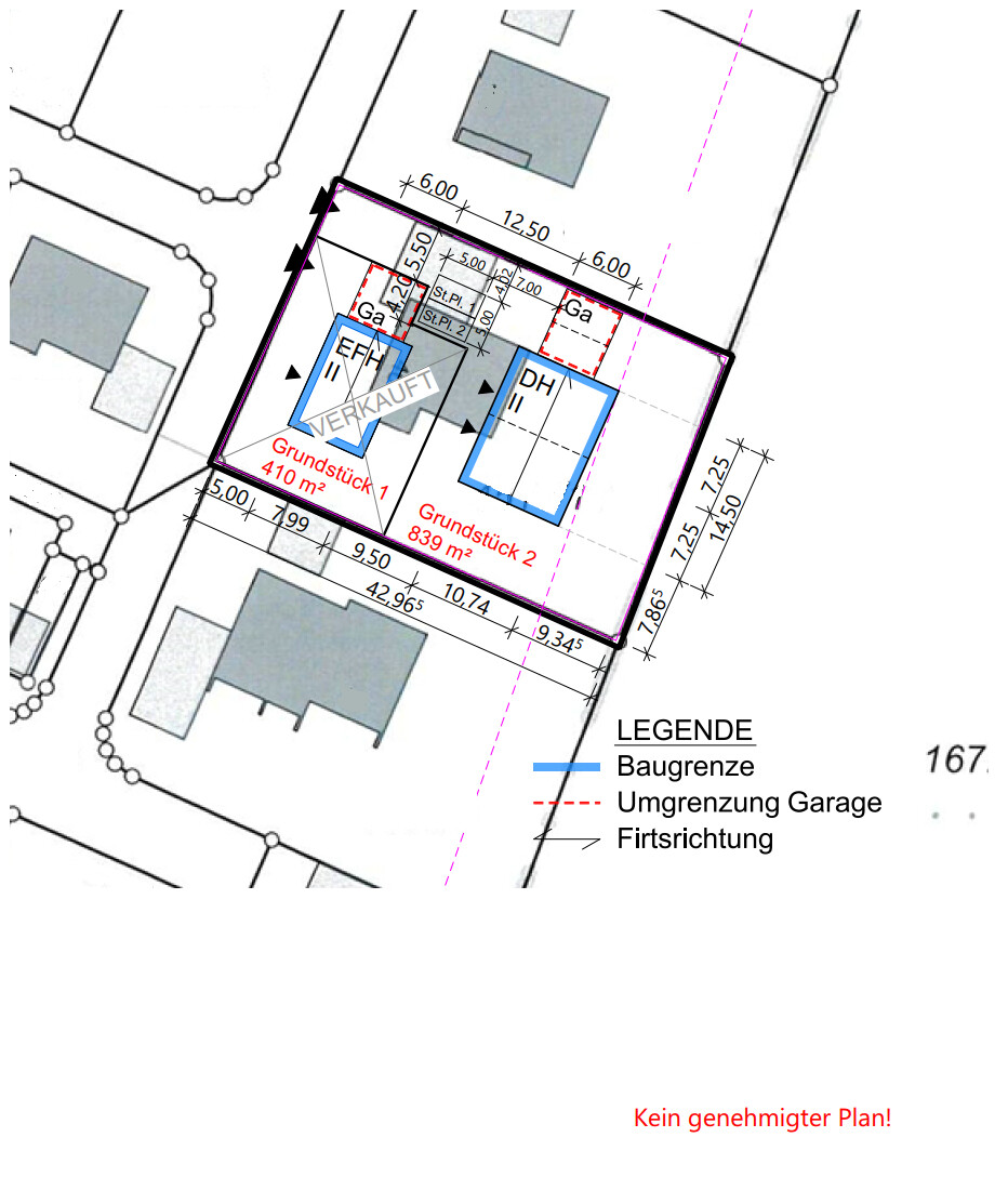 Bebauungsvorschlag - DH oder EFH