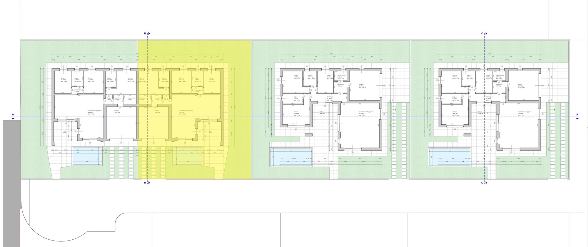 villa bifamiliare inquadramento