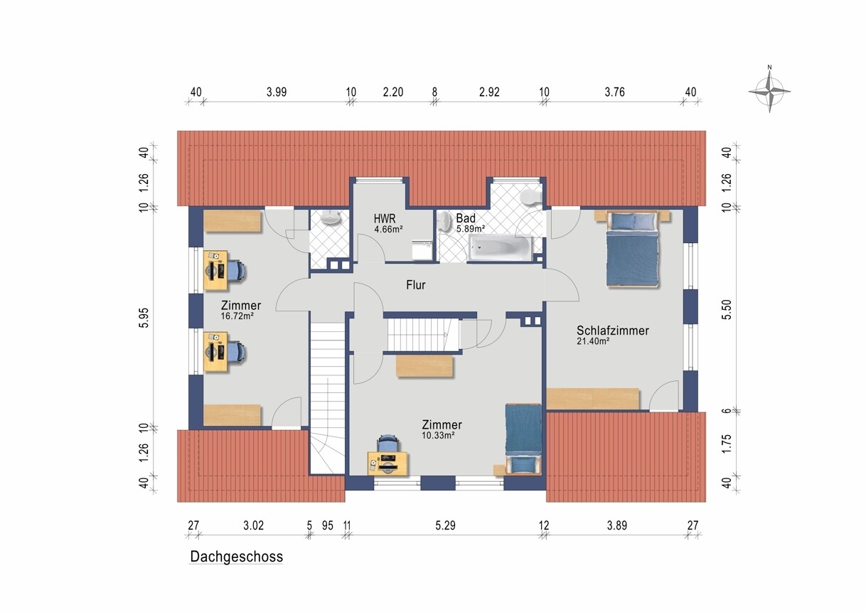 Dachgeschoss (Darstellung und Maßangaben sind ohne Gewähr)