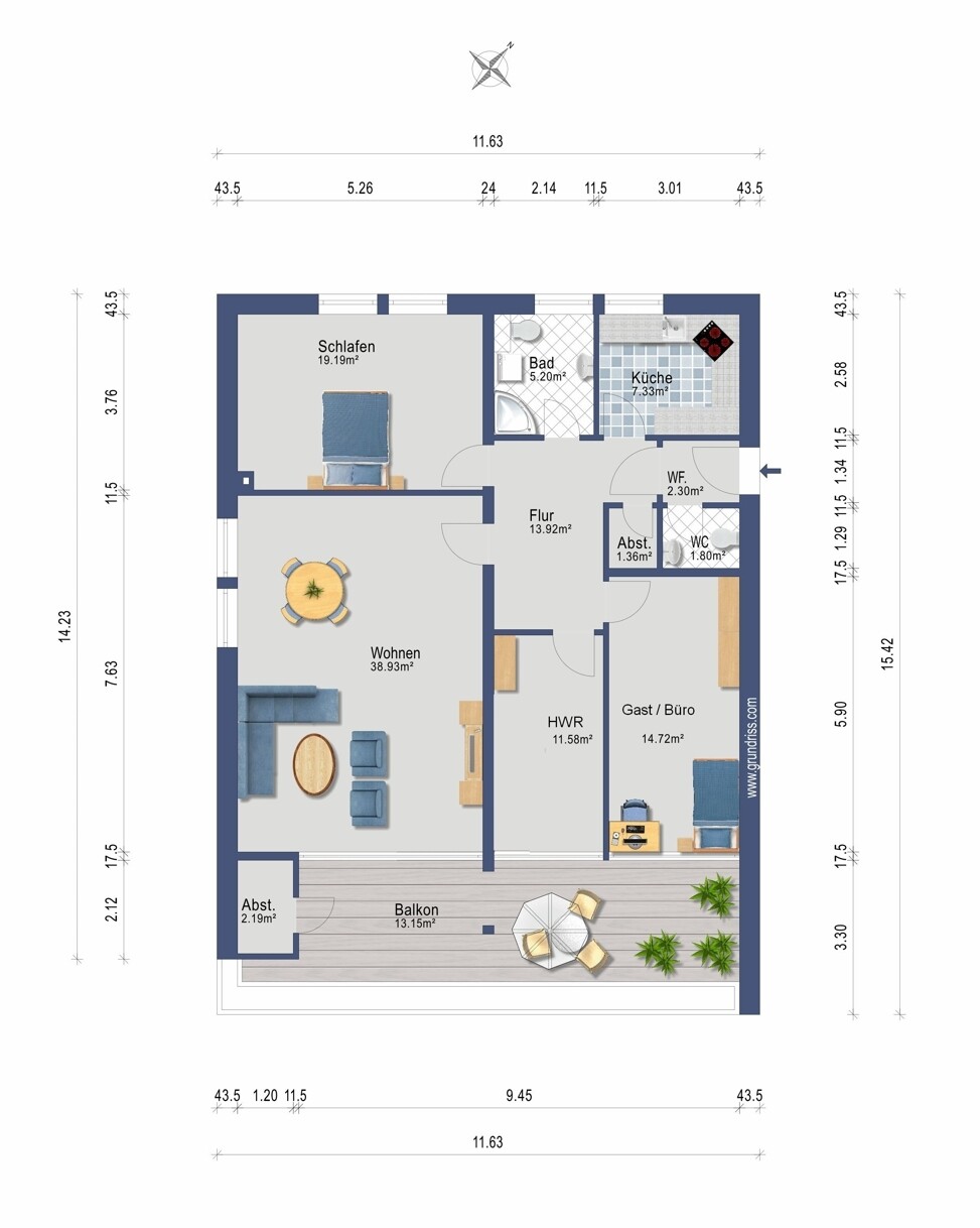 Darstellung und Maßangaben sind ohne Gewähr