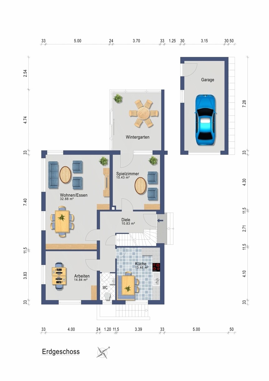Grundriss (Darstellung und Maßangaben sind ohne Gewähr)