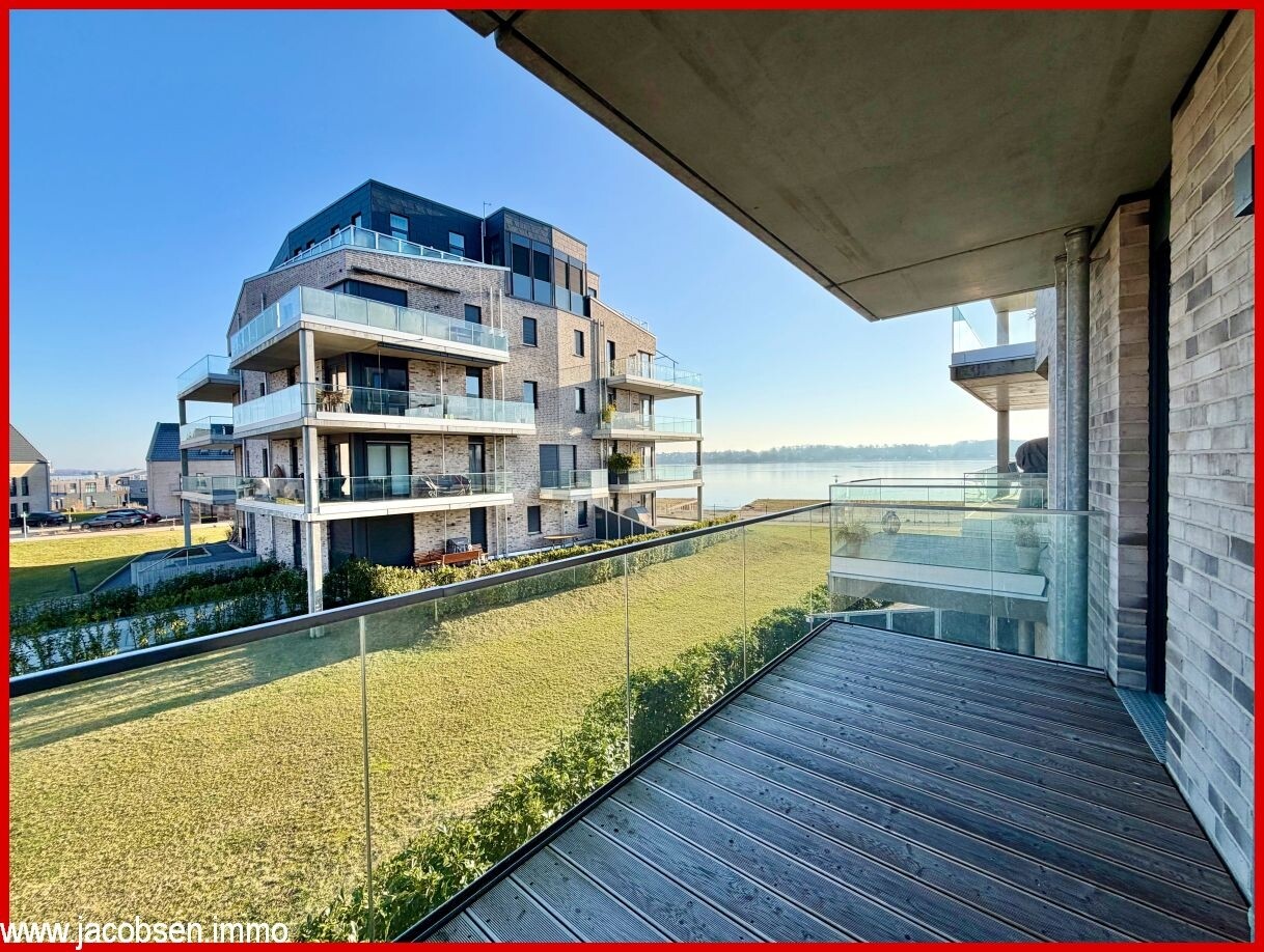 Blick vom Balkon auf die Schlei