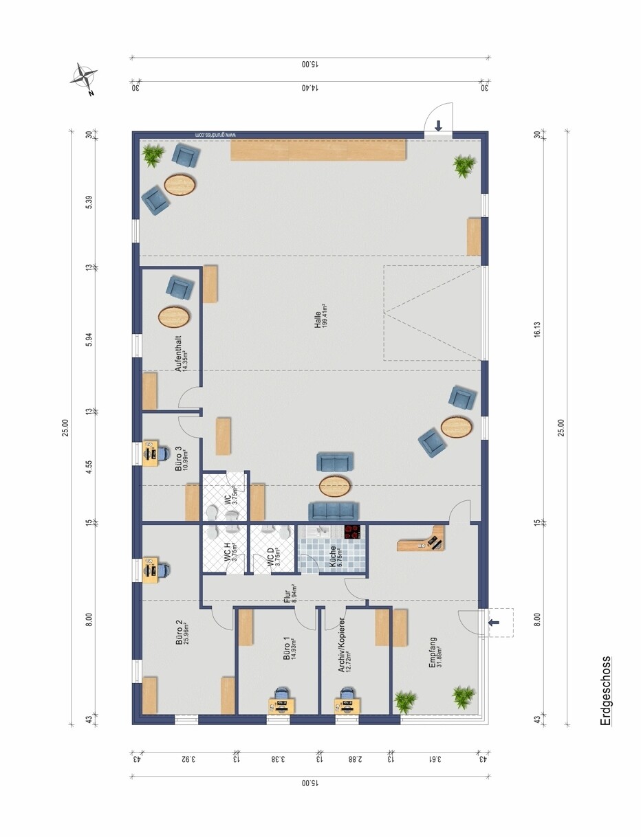 Gewerbehalle (Darstellung und Maßangaben sind ohne Gewähr)