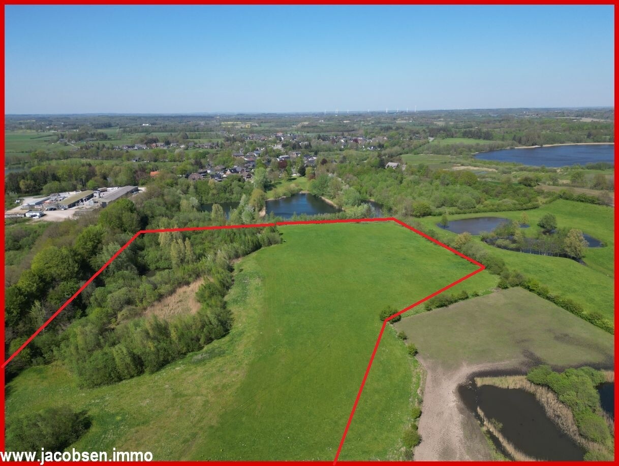 Grünland mit Waldstück und Tümpel 