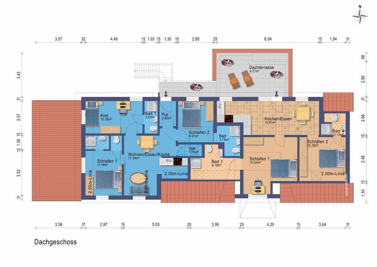 Appartmenthaus (Darstellung und Maßangaben sind ohne Gewähr)