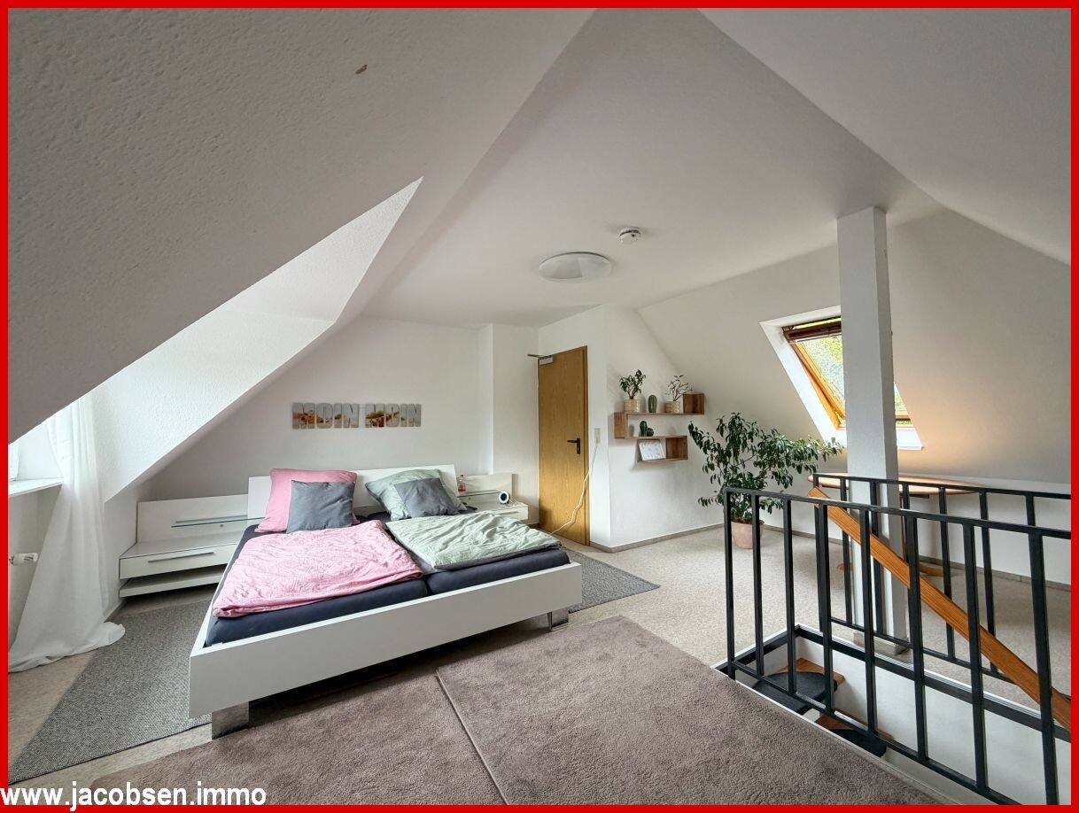 Schlafzimmer im Spitzboden