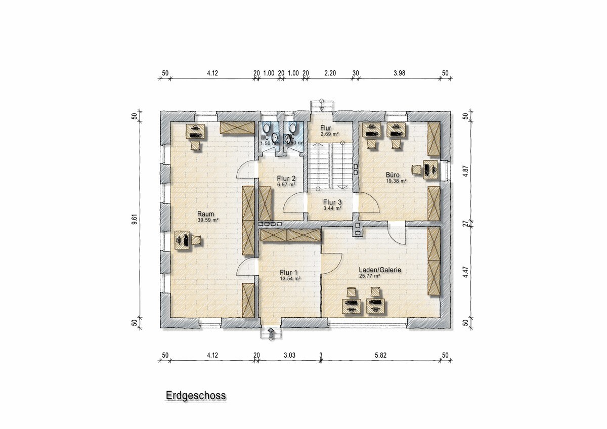 Gewerberäume mit Atelier und Galerie