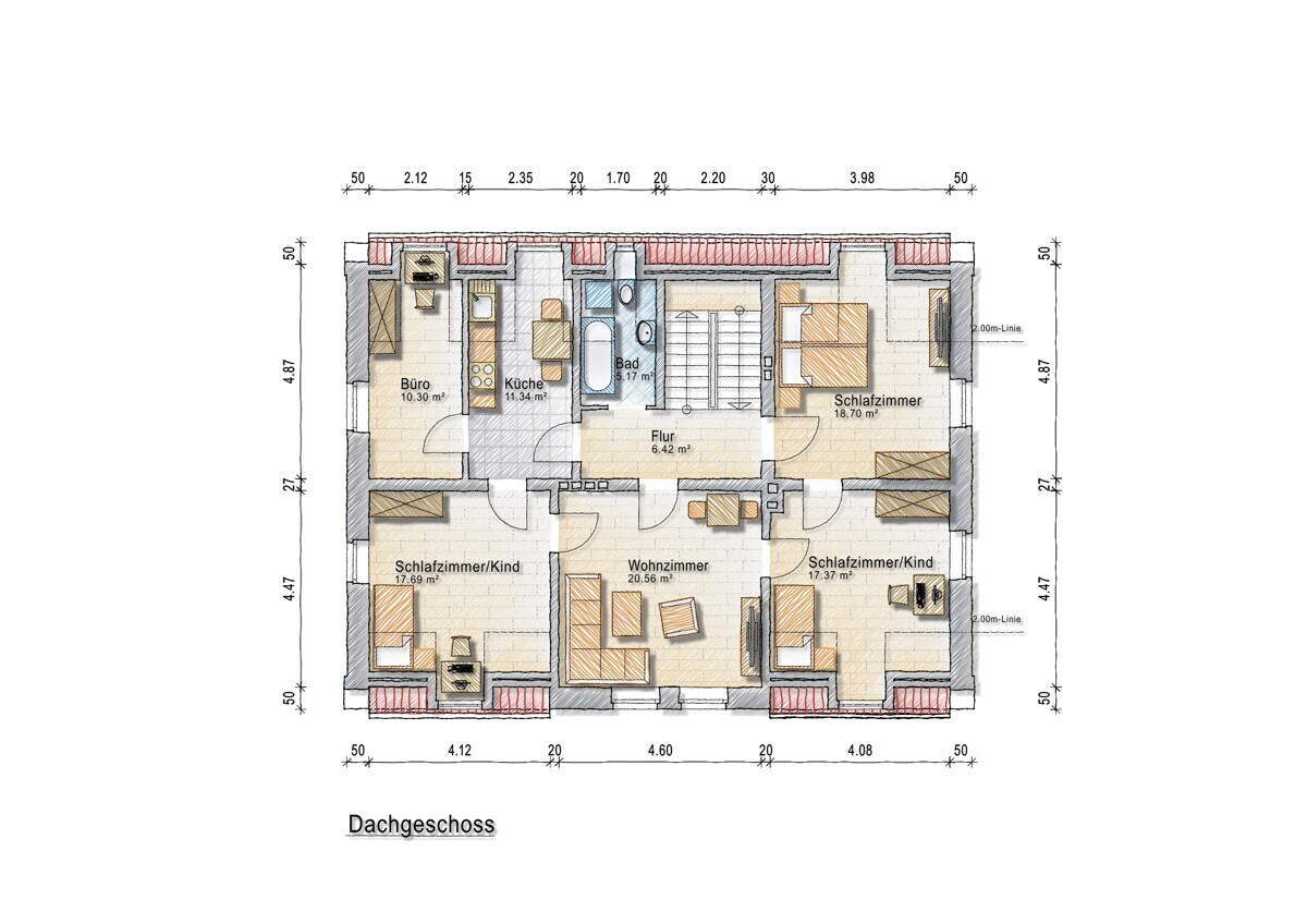 Großzügige 5-Zimmer-DG-Wohnung