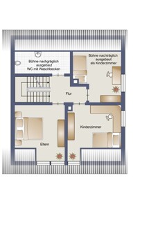 Dachgeschoss Haus rechts