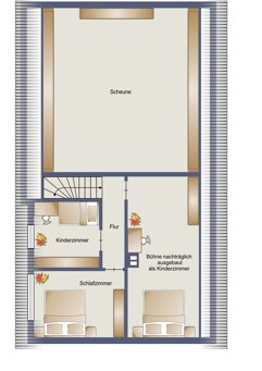 Dachgeschoss Haus links