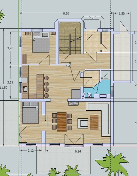 Grundriss Apartment Erdgeschoss