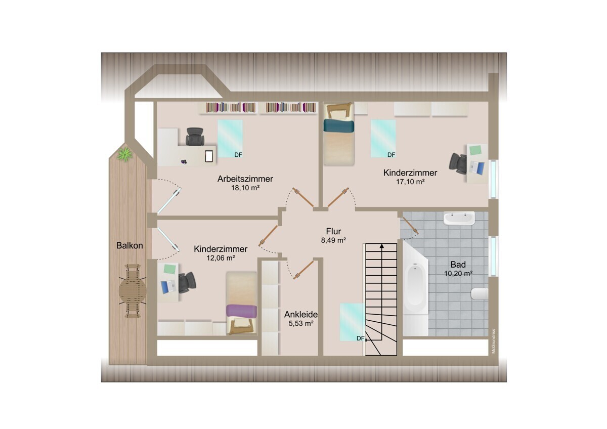 Grundriss Obergeschoss