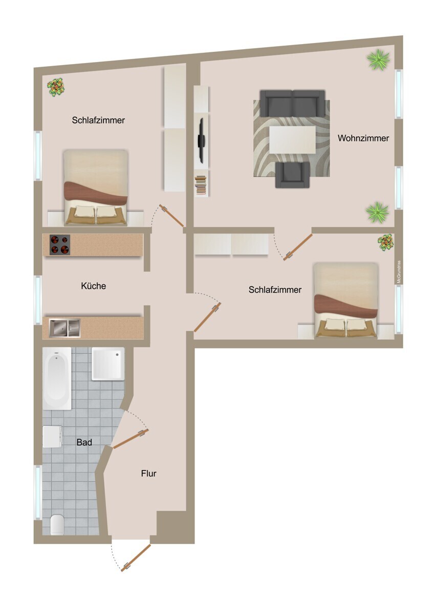 Grundriss 1. Obergeschoss rechts