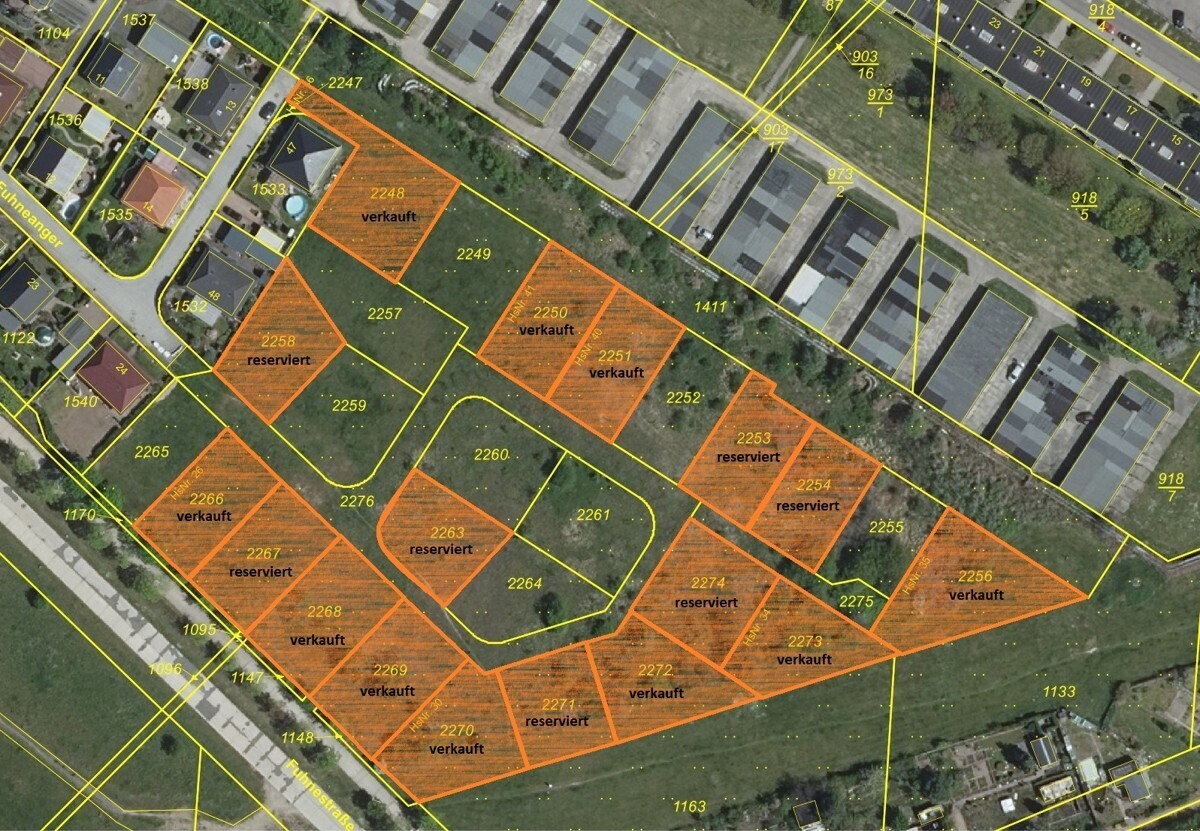 Übersicht freie Grundstücke