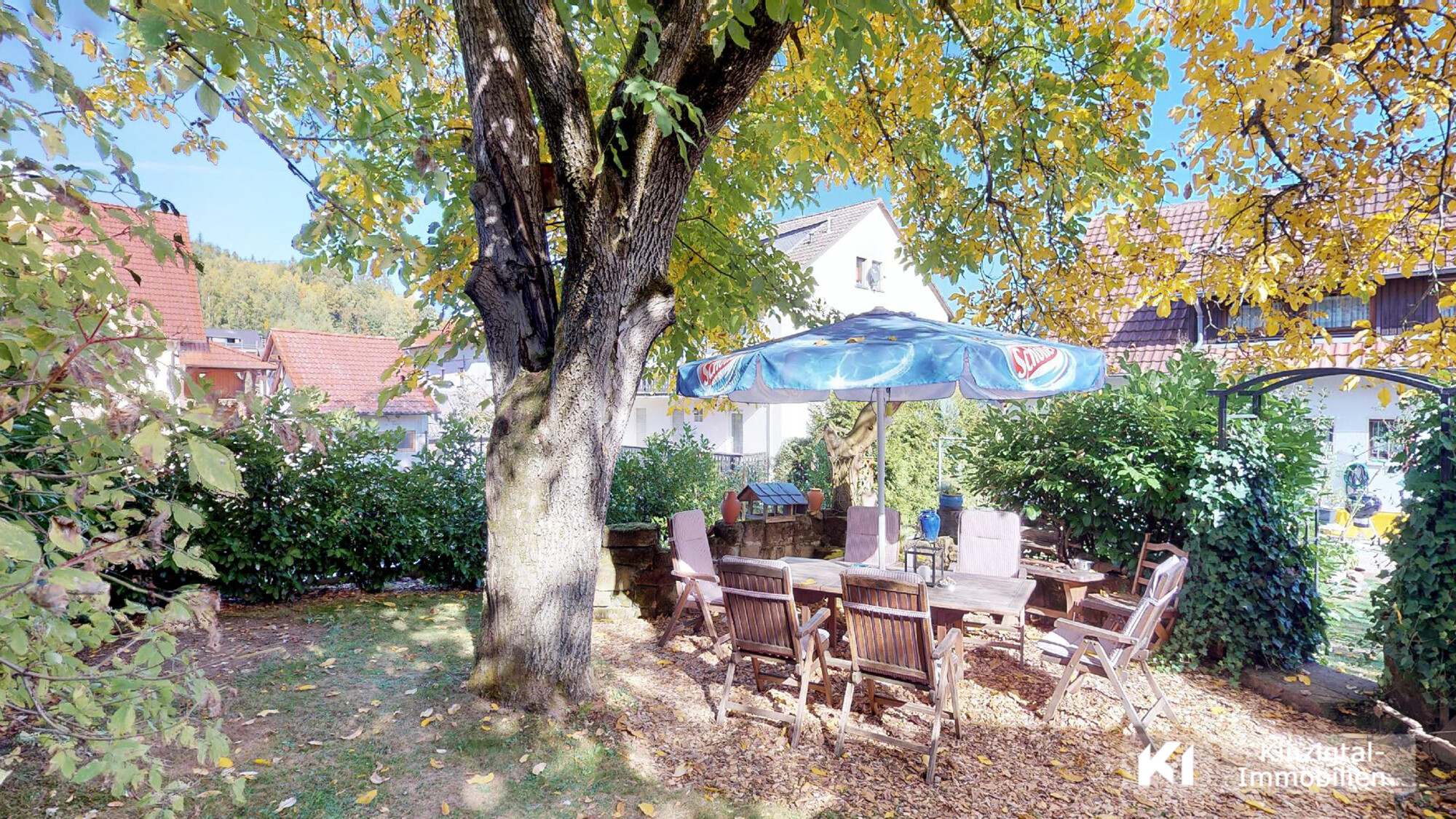 ... tolles Ambiente unter dem Walnussbaum