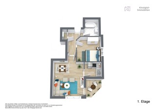 Floorplan letterhead - 221042 - 1. Etage - 3D Floor Plan