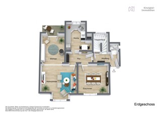 221043 - Erdgeschoss - 3D Floor Plan