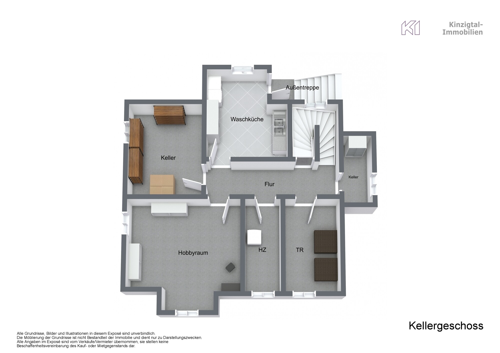 221043 - Kellergeschoss - 3D Floor Plan