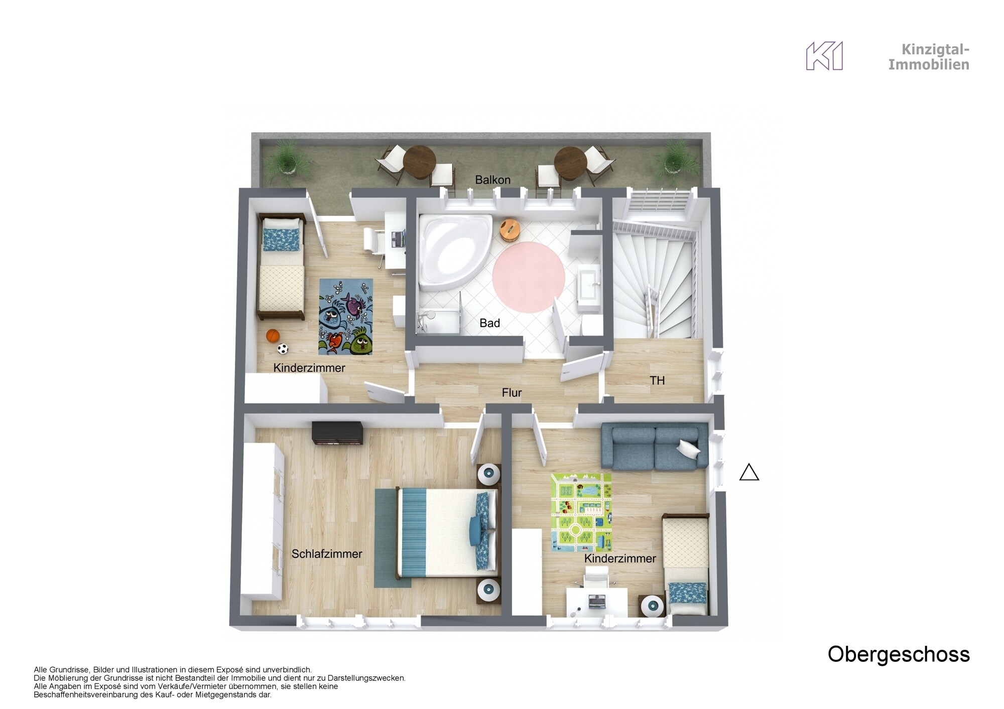 221043 - Obergeschoss - 3D Floor Plan