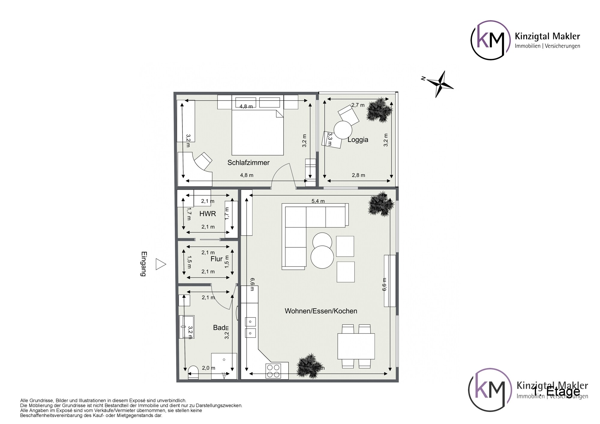 Floorplan letterhead - Objekt_231010 - 1. Etage - 2D Floor Plan