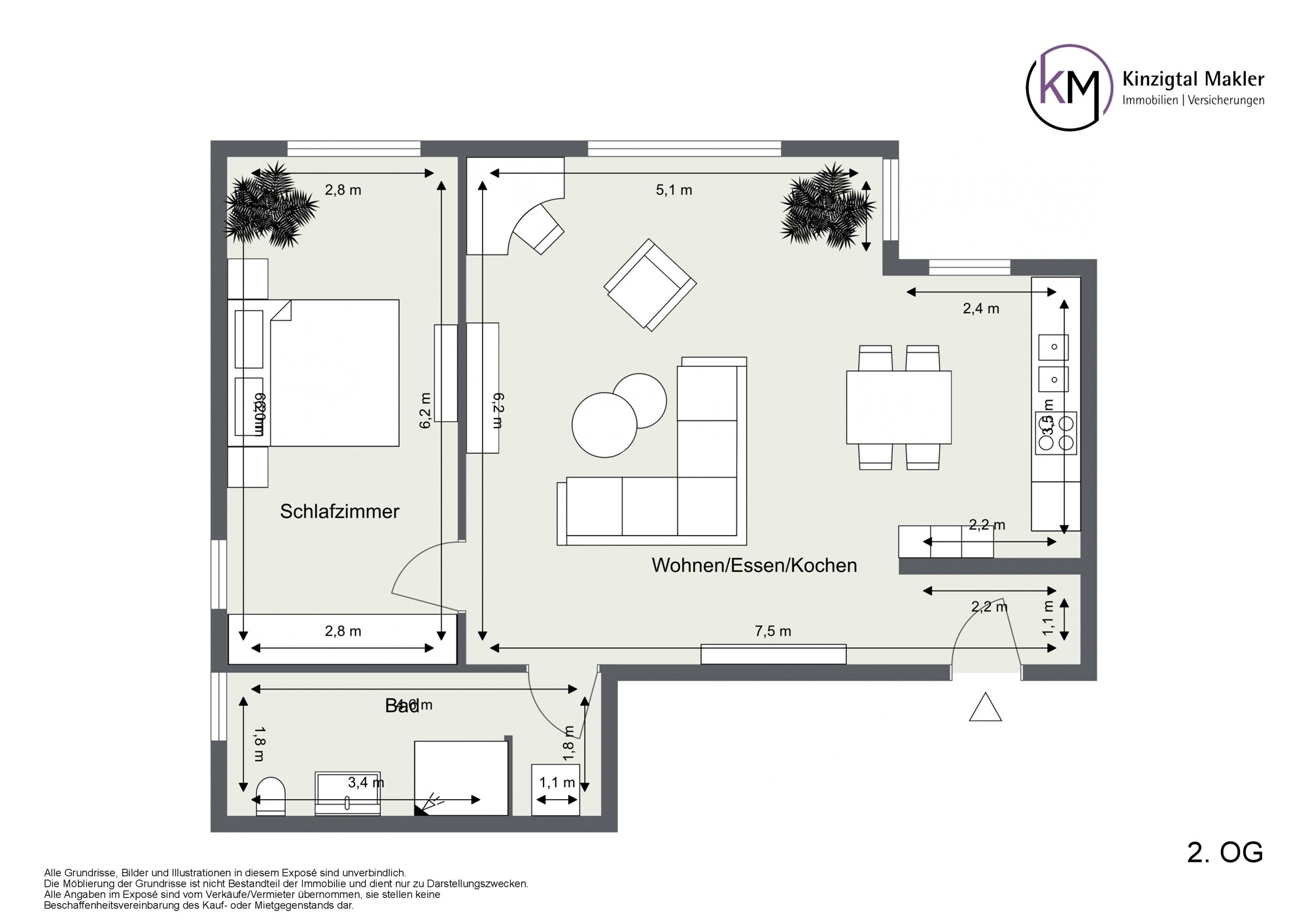 Floorplan letterhead - 221040 - 1. OG - 2D Floor Plan SW