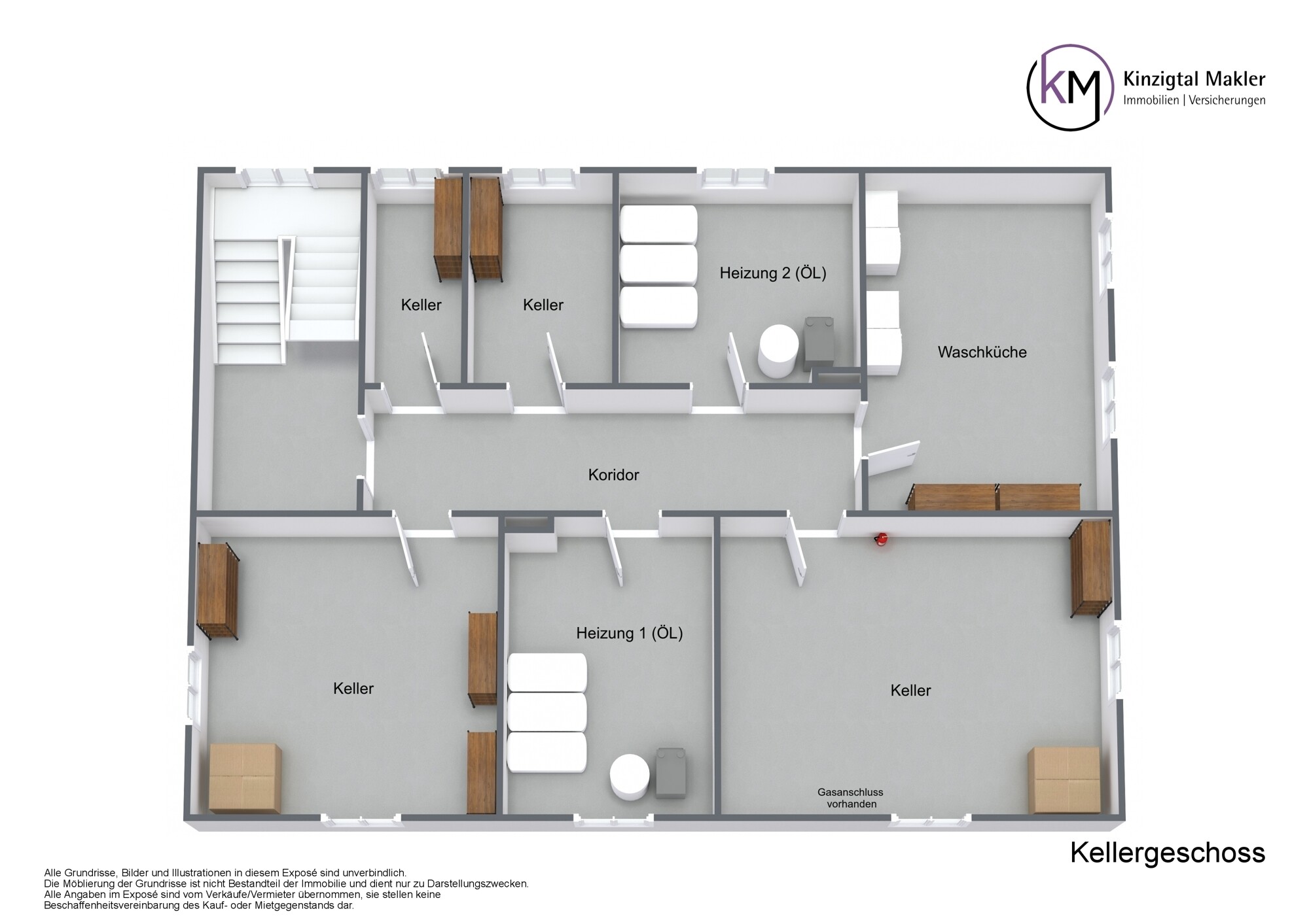 Floorplan letterhead - Objekt_231018 - Kellergeschoss - 3D Floor Plan