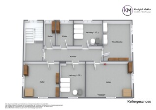 Floorplan letterhead - Objekt_231018 - Kellergeschoss - 3D Floor Plan