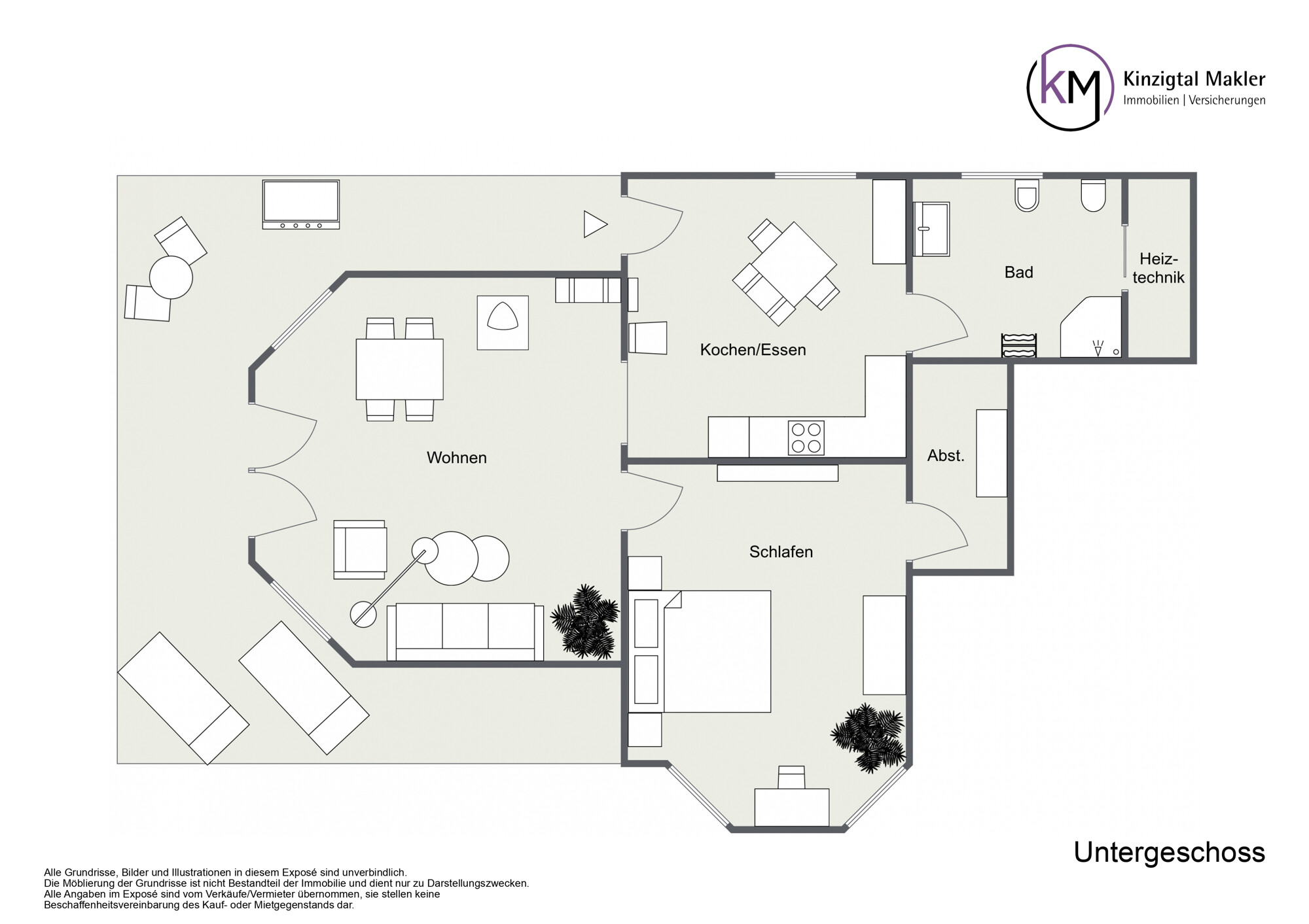 Floorplan letterhead - Objekt_241009 - Untergeschoss - 2D Floor Plan
