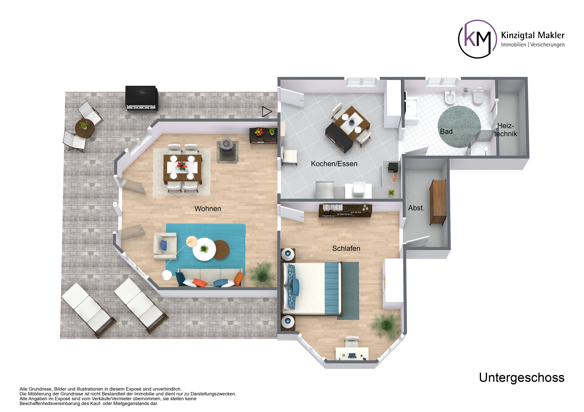 Floorplan letterhead - Objekt_241009 - Untergeschoss - 3D Floor Plan