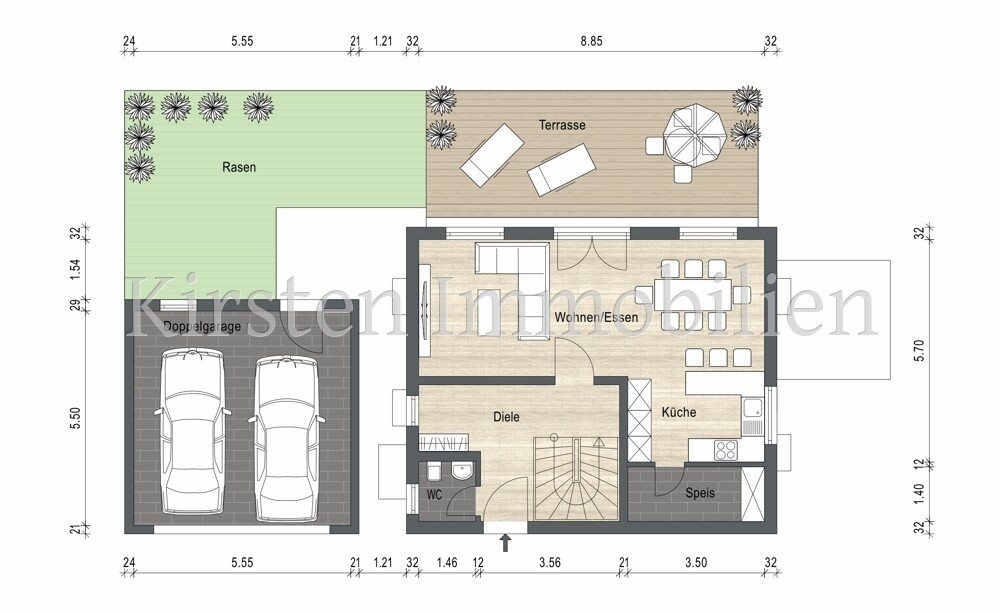 Grundriss EG 2D