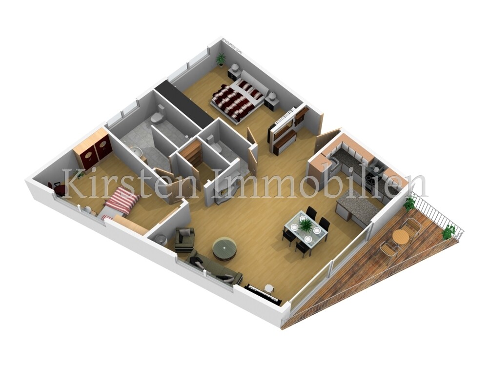 Grundriss 3D Ansicht-SO