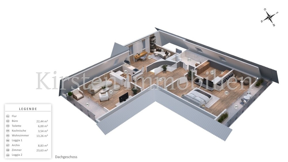 Grundriss DG 3D