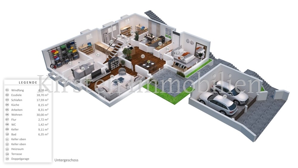 Grundriss UG 3D
