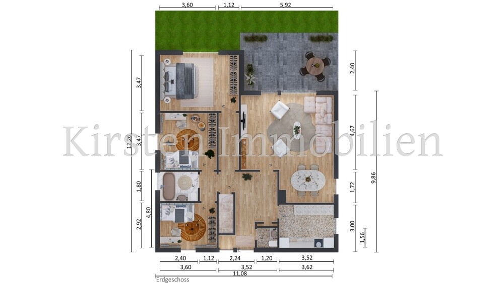 Grundriss EG 2D