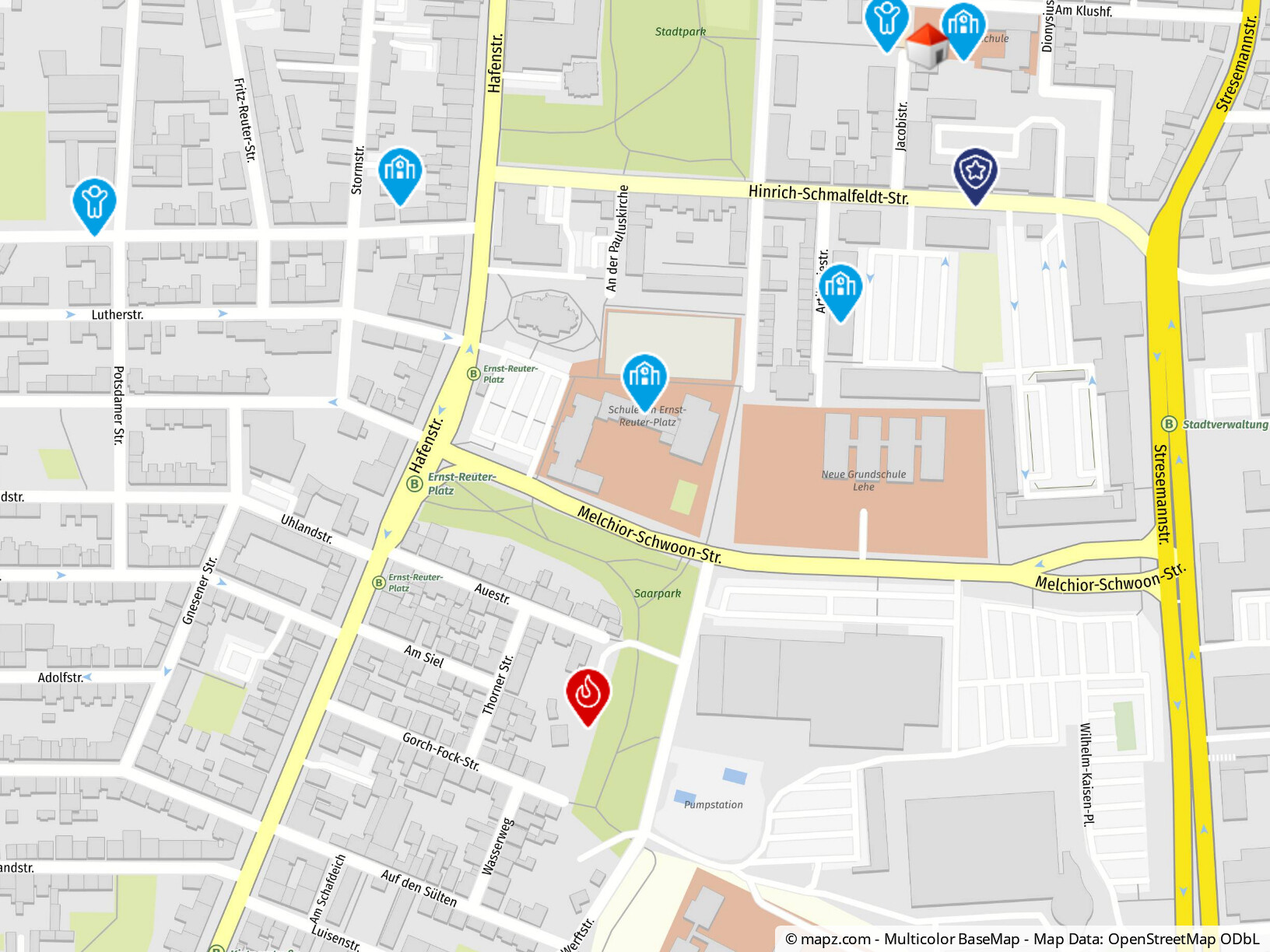 Geolyzer Kartenausschnitt