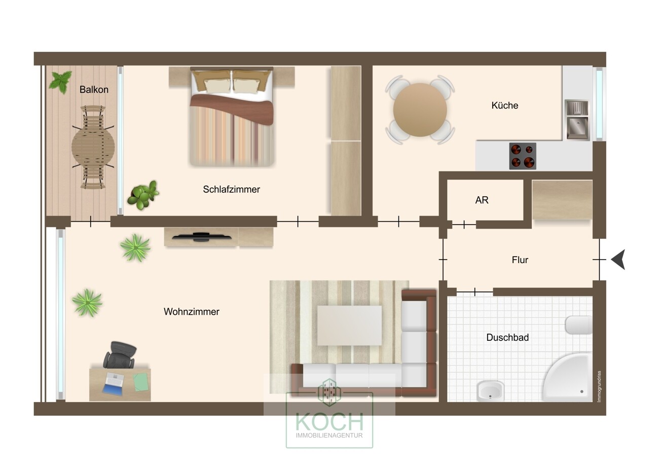 Grundriss WE8