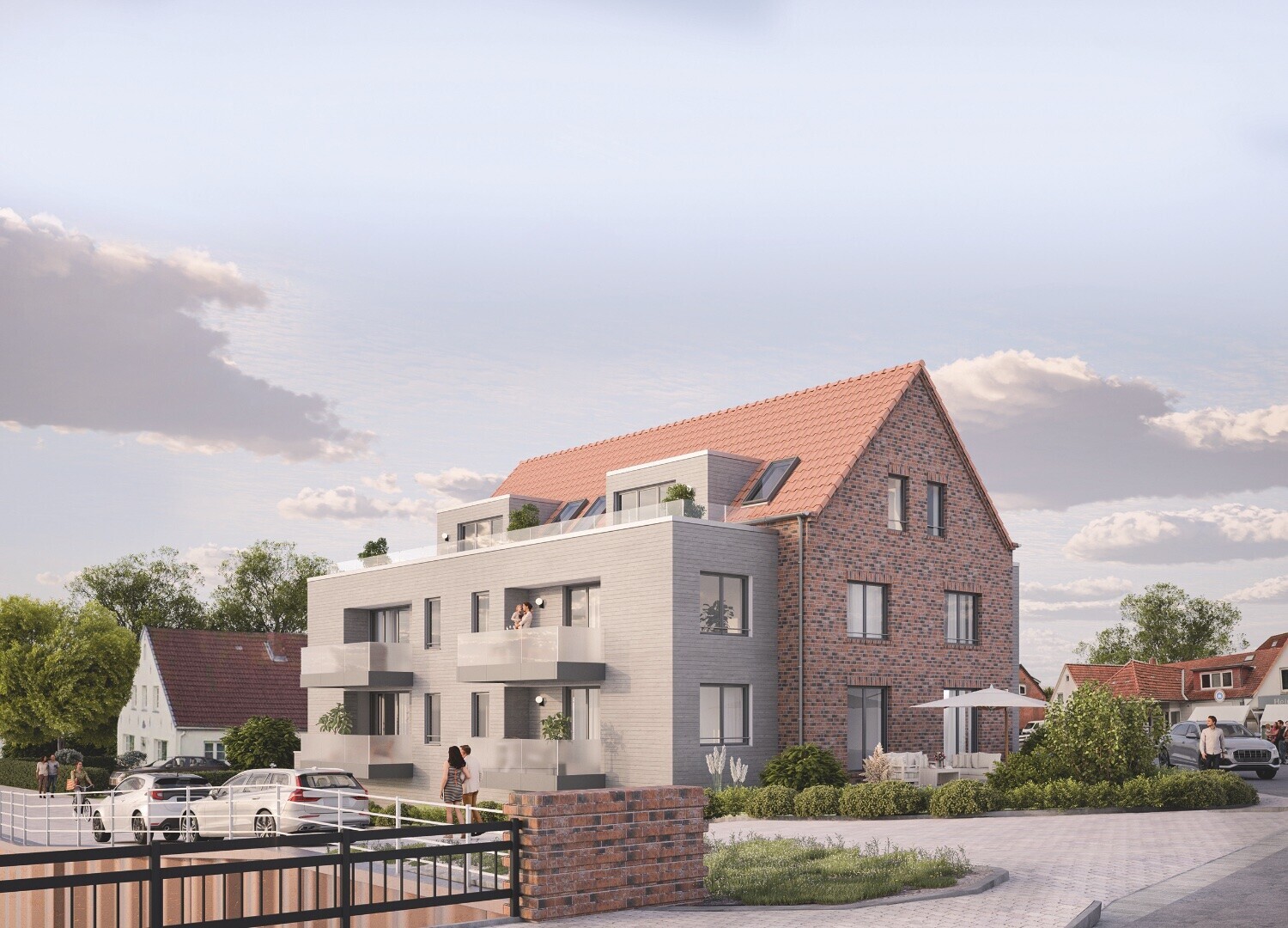Moderne Fassadenarchitektur  (Visualisierung)