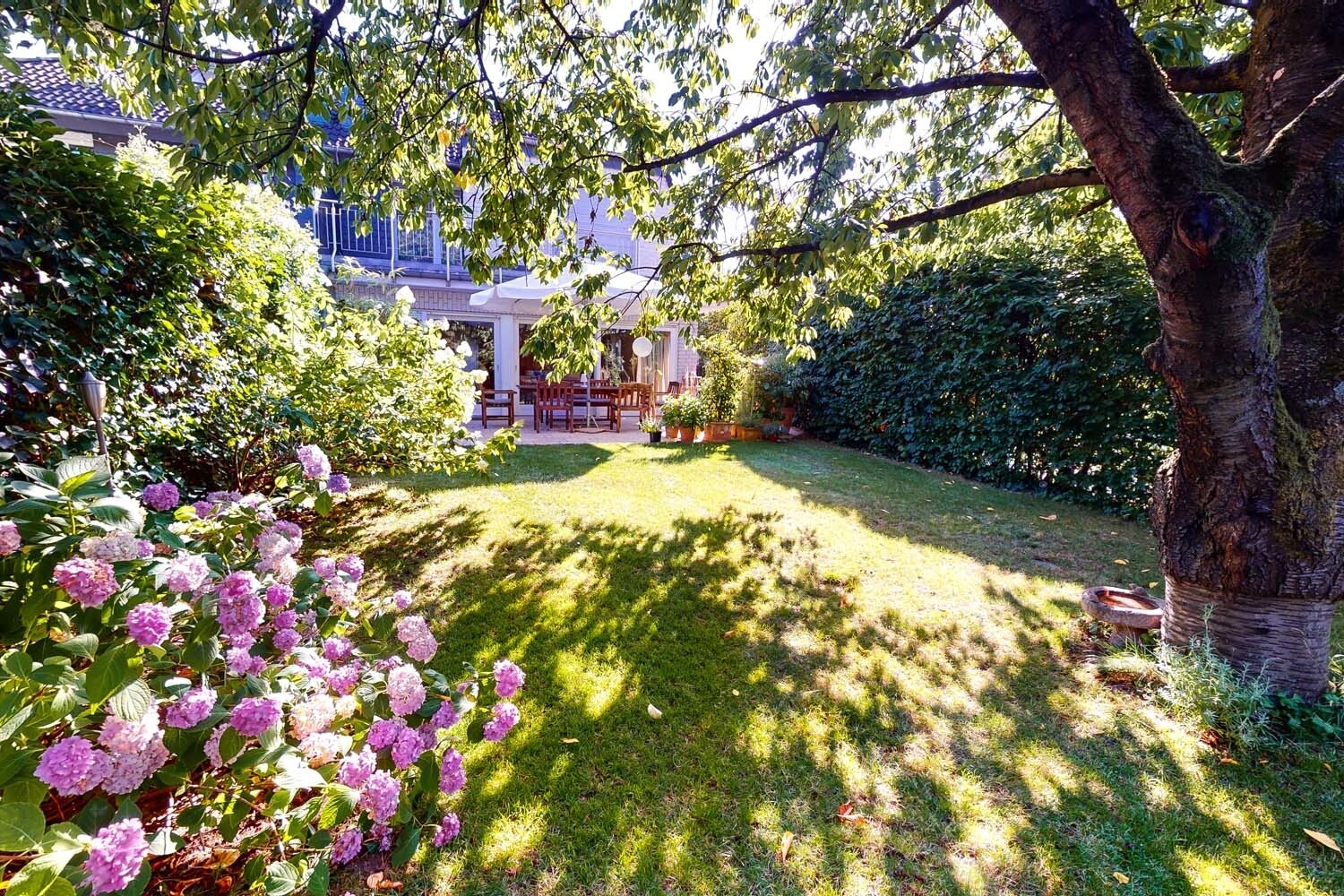Liebevoll bepflanzter Garten