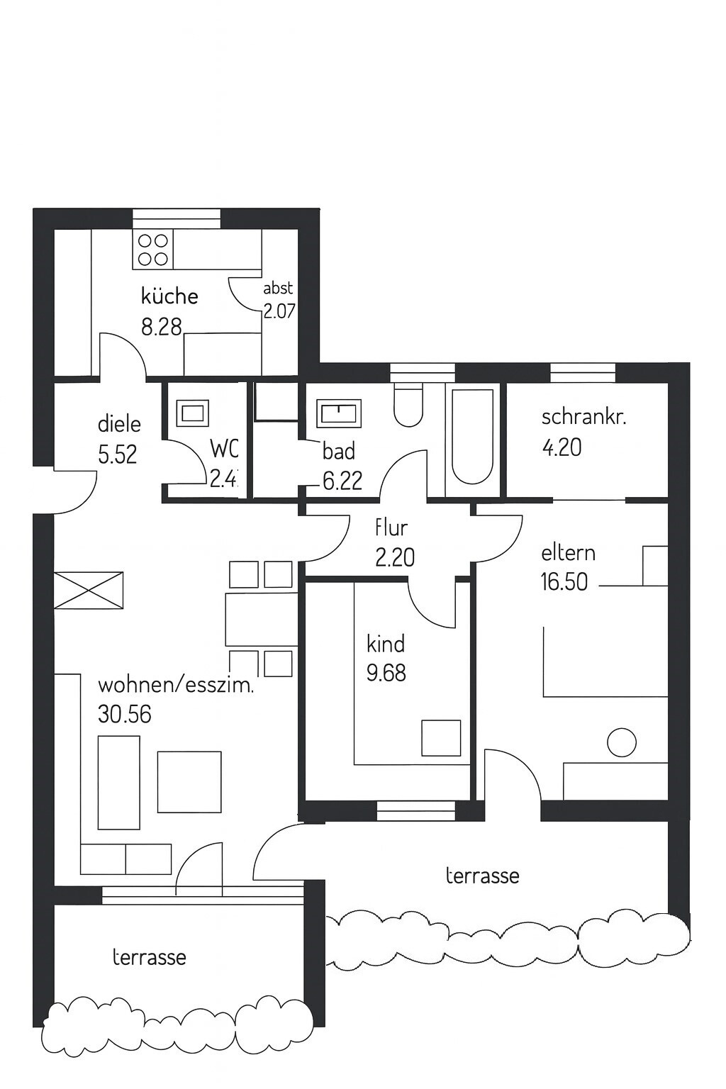Grundriss Wohnung