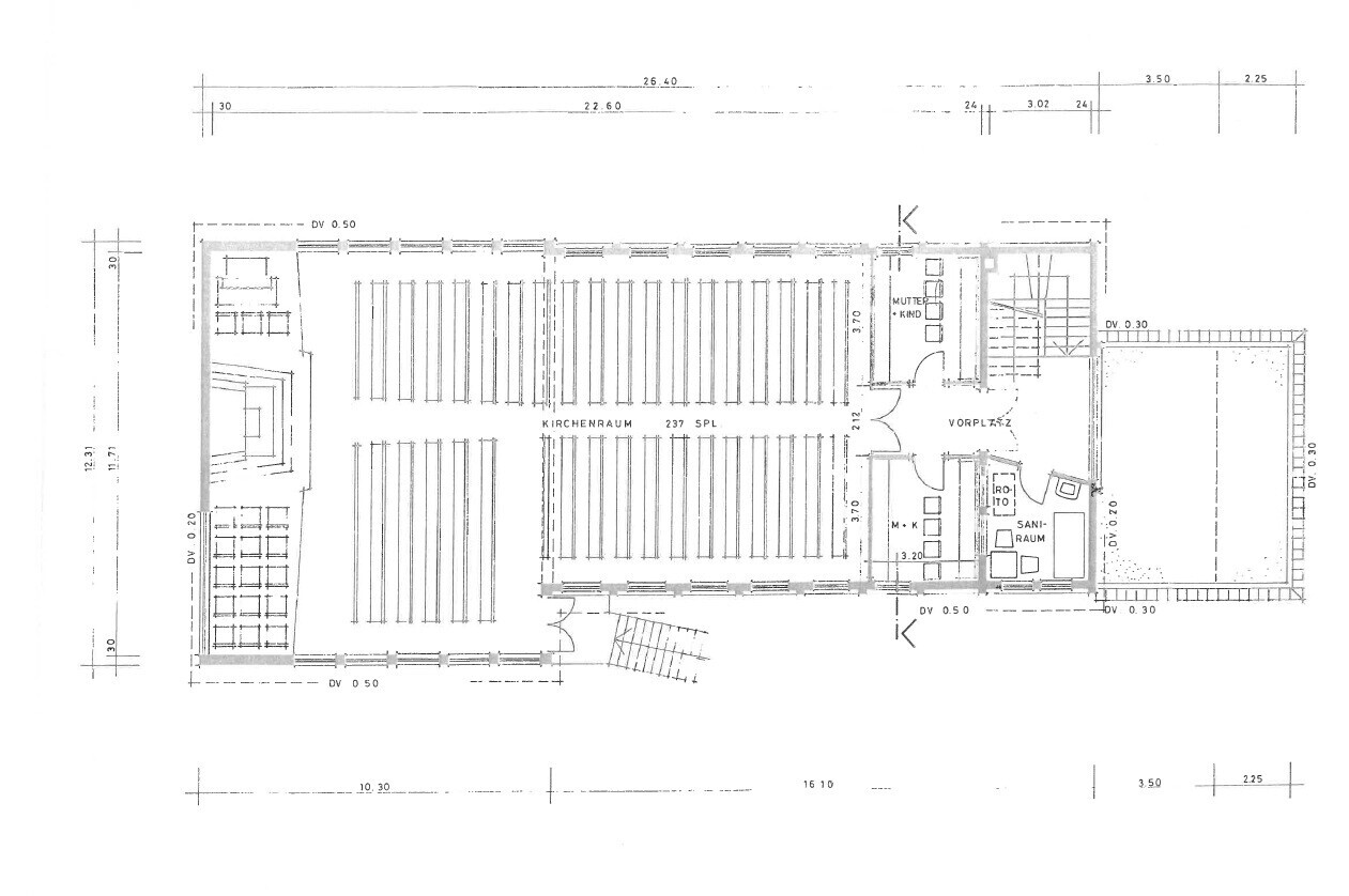 Grundriss Kirchengeschoss