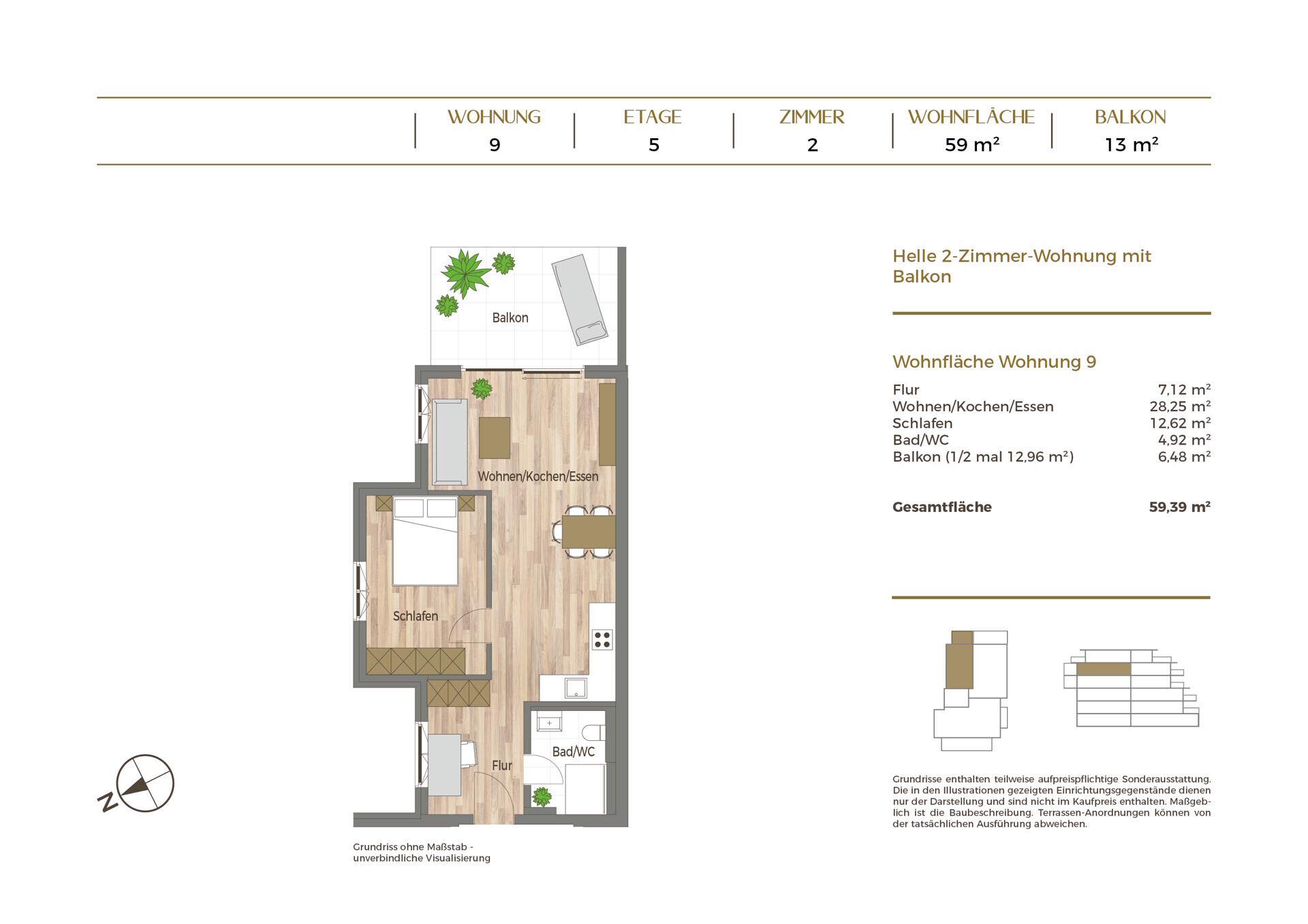 Grundriss Wohnung 9