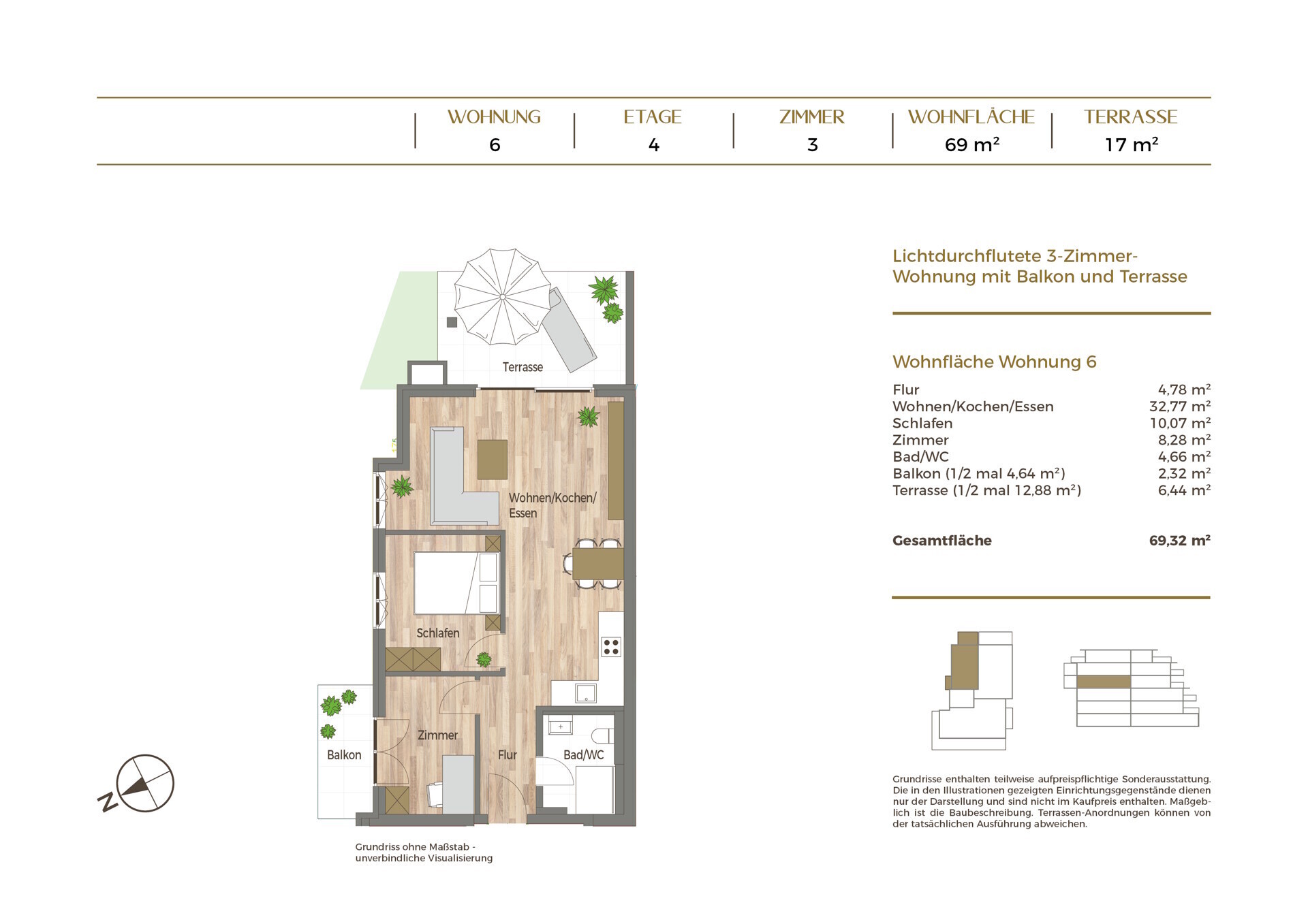 Grundriss Wohnung 6