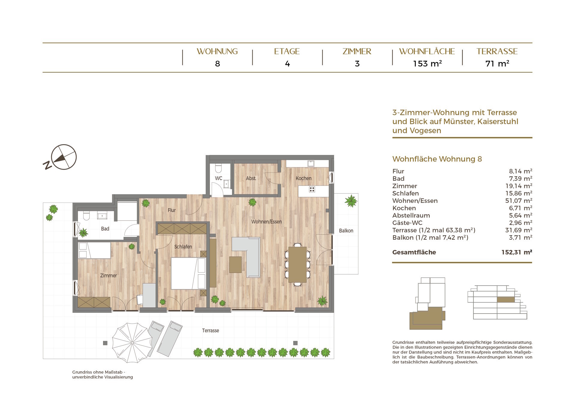 Grundriss Wohnung 8