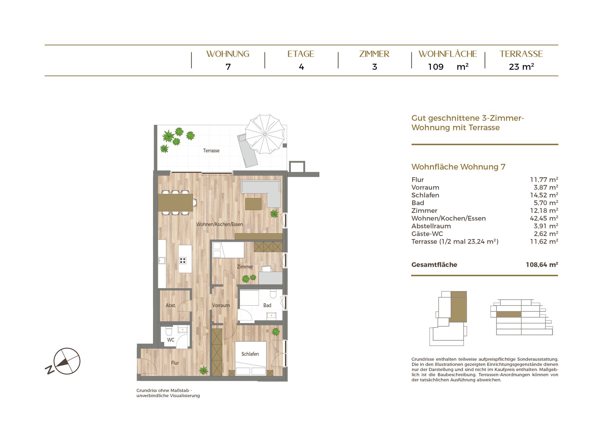 Grundriss Wohnung 7