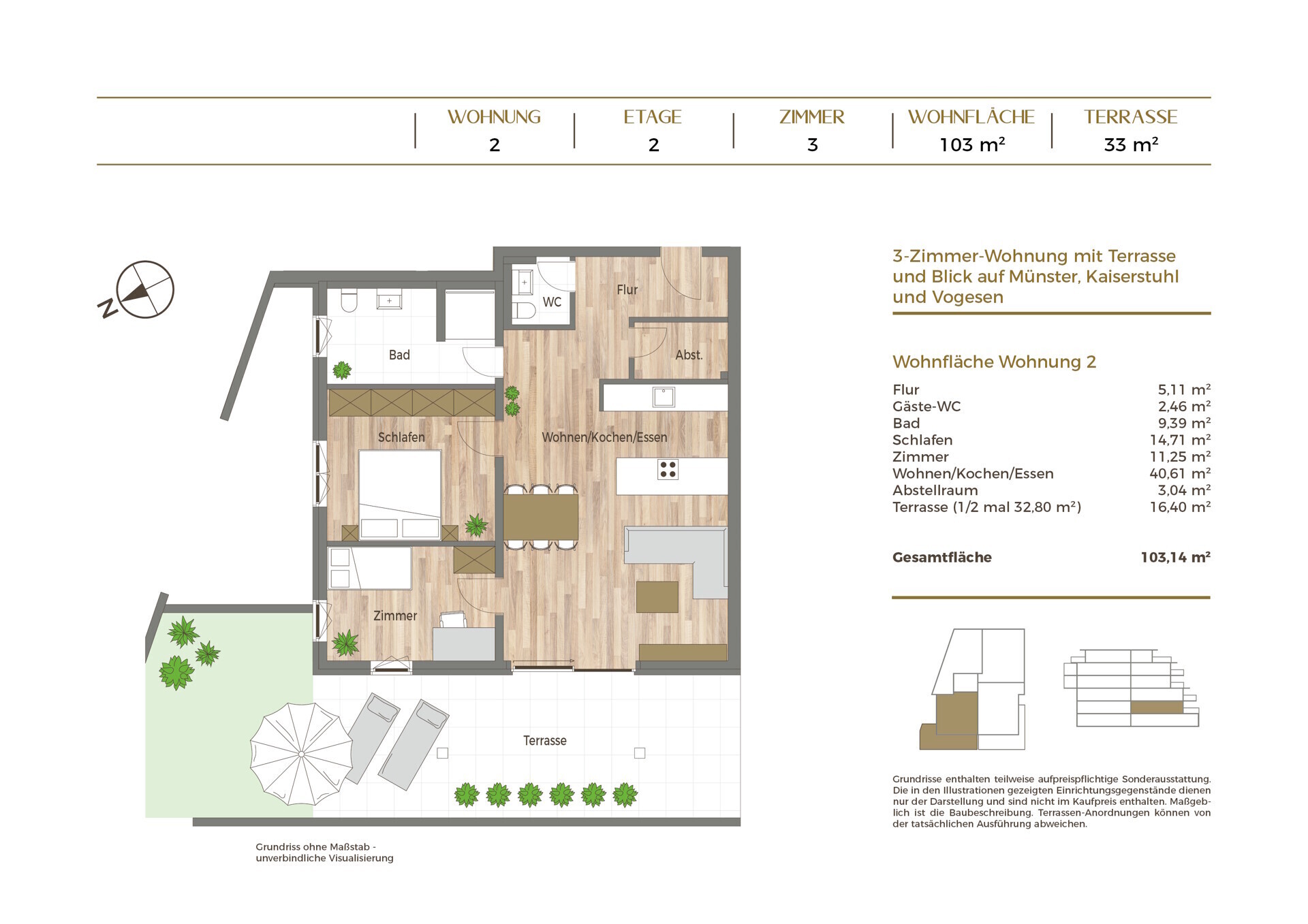 Grundriss Wohnung 2