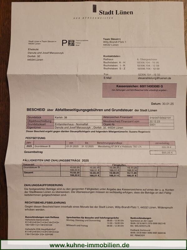 Grundsteuerbescheid 2025